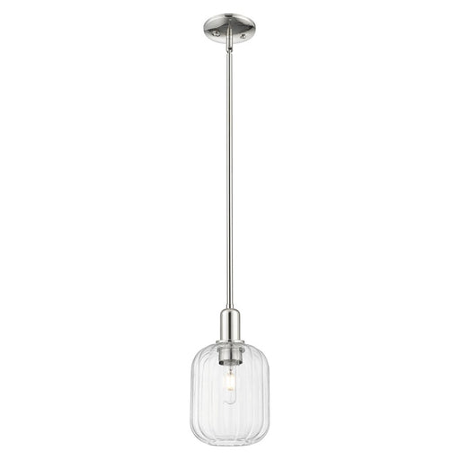 Innovations Preston 7" Jar Stem Mini Pendant, PN/Clear - 716-1S-PN-G460-7CL