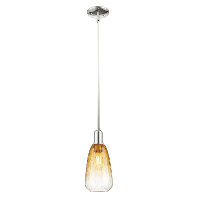 Innovations Brookhaven Almond 6" Stem Mini Pendant, PN/AM - 716-1S-PN-G480-6AM