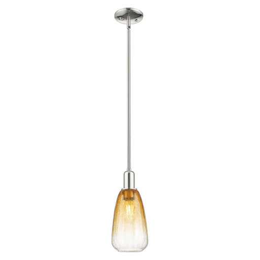 Innovations Brookhaven Almond 6" Stem Mini Pendant, PN/AM - 716-1S-PN-G480-6AM