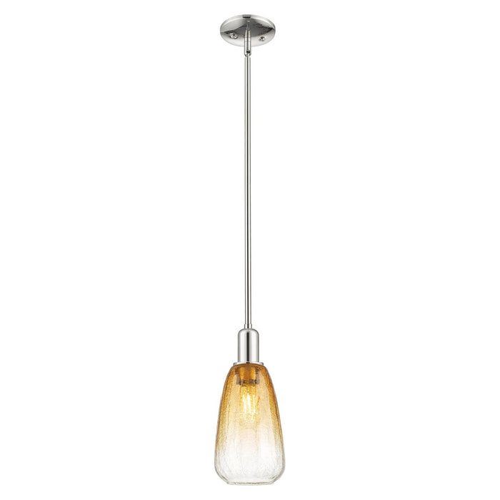 Innovations Brookhaven Almond 6" Stem Mini Pendant, PN/AM - 716-1S-PN-G480-6AM