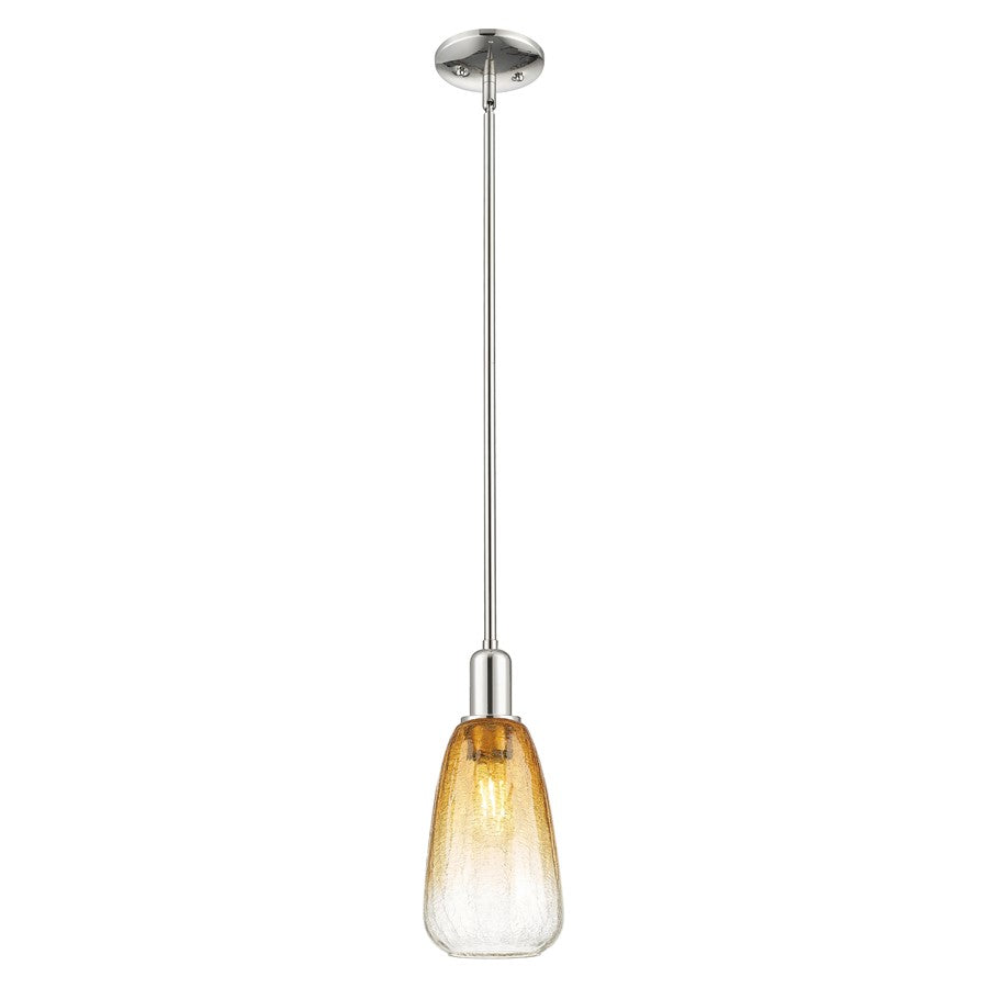 Innovations Brookhaven Almond 6" Stem Mini Pendant, PN/AM - 716-1S-PN-G480-6AM