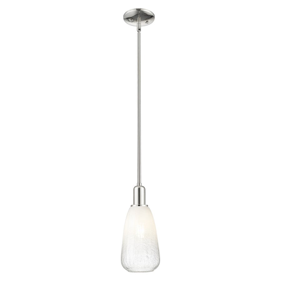 Innovations Brookhaven Almond 6" Stem Mini Pendant, PN/Opal - 716-1S-PN-G480-6OP