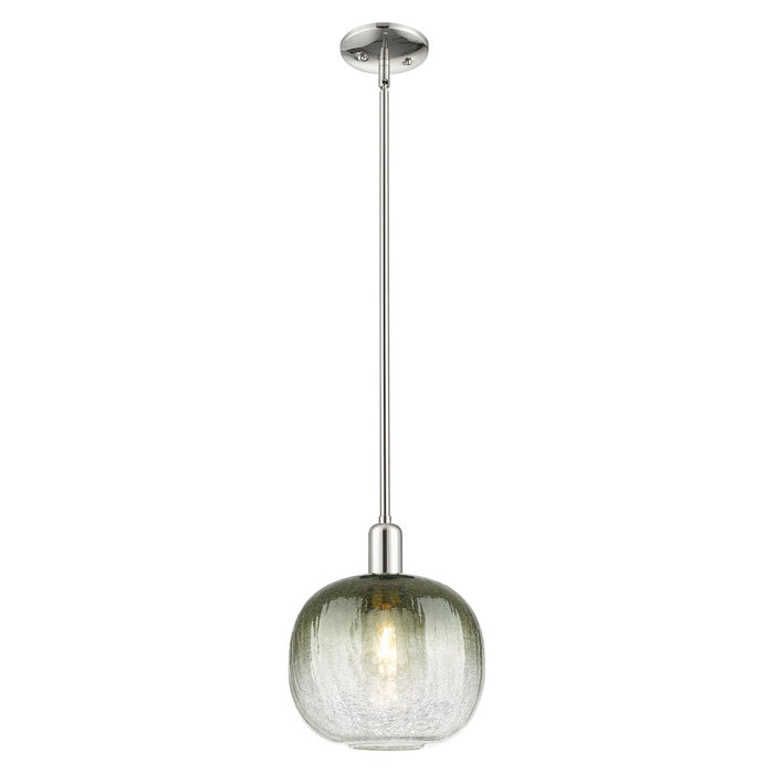 Innovations Brookhaven Sphere 10" Stem Mini Pendant, PN/ST - 716-1S-PN-G481-10SL