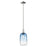 Innovations Brookhaven Cloche 7" Stem Mini Pendant, PN/Blue - 716-1S-PN-G482-7SB
