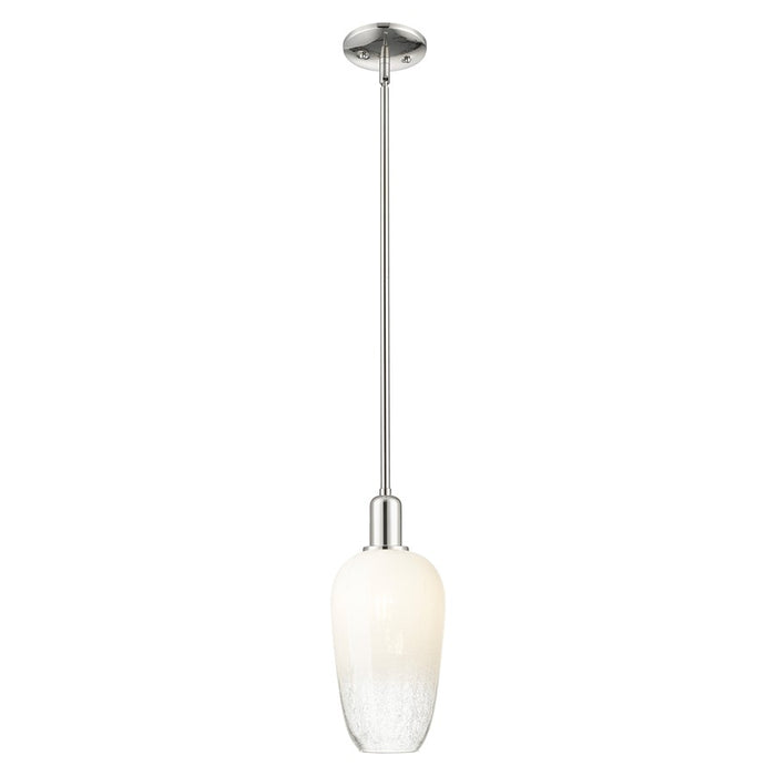 Innovations Brookhaven Flute 7" Stem Mini Pendant, PN/Opal - 716-1S-PN-G484-7OP