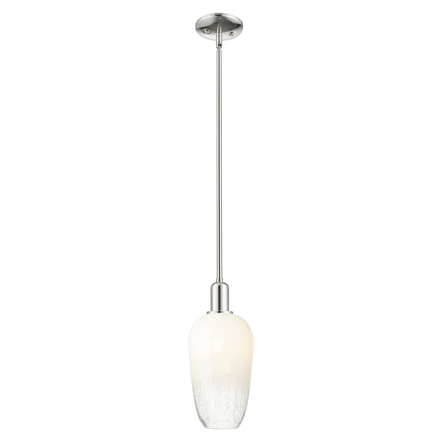 Innovations Brookhaven Flute 7" Stem Mini Pendant, PN/Opal - 716-1S-PN-G484-7OP