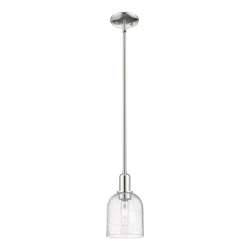 Innovations Bella 6in 1-Light Mini Pendant | Industrial Modern Polished Nickel and Seedy Glass | Kitchen Island & Dining Room | Model 716-1S-PN-G558-6SDY