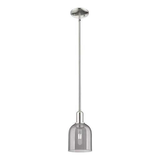 Innovations Bella 6in 1-Light Mini Pendant | Industrial Polished Nickel Steel and Light Smoke Glass | Kitchen Island & Dining | Model 716-1S-PN-G558-6SM