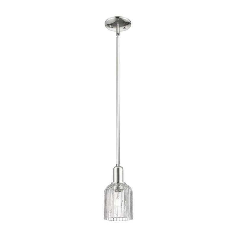 Innovations Bridal Veil 1Lt 5" Stem Mini Pendant, PN/Clear - 716-1S-PN-G559-5CL