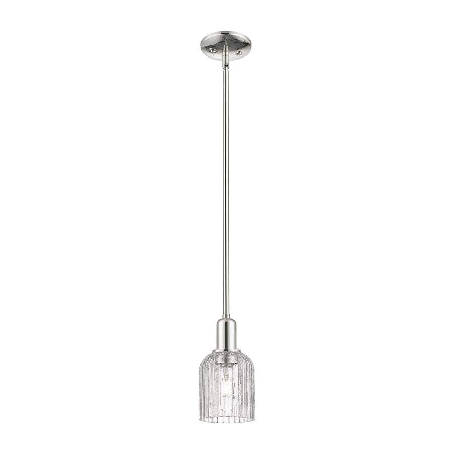 Innovations Bridal Veil 1Lt 5" Stem Mini Pendant, PN/Clear - 716-1S-PN-G559-5CL