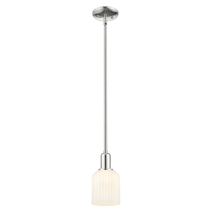 Innovations Bridal Veil 5" Stem Mini Pendant, PN/White - 716-1S-PN-G559-5GWH