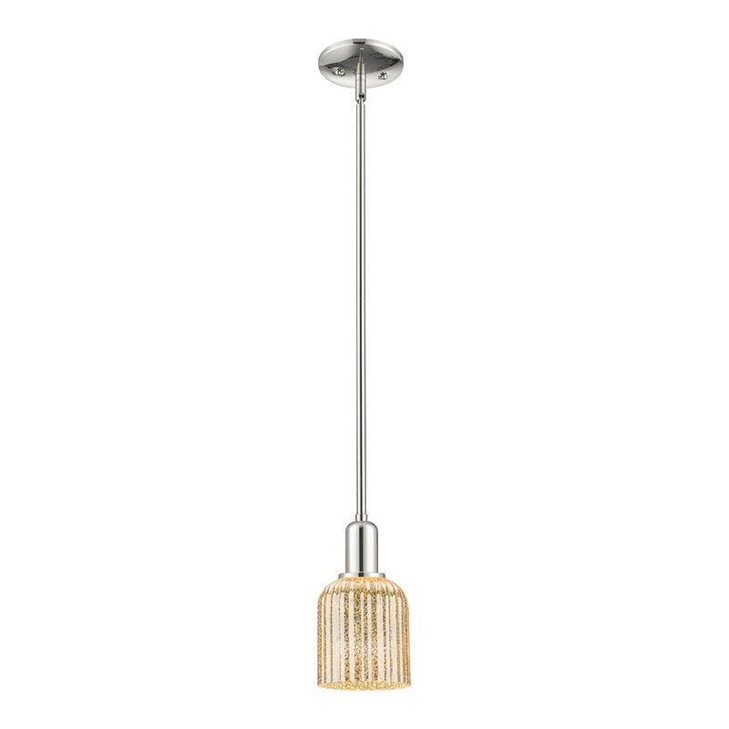 Innovations Bridal Veil 1Lt 5" Stem Mini Pendant, PN/MC - 716-1S-PN-G559-5ME