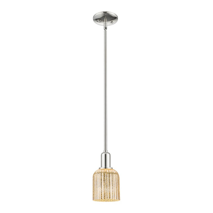 Innovations Bridal Veil 1Lt 5" Stem Mini Pendant, PN/MC - 716-1S-PN-G559-5ME