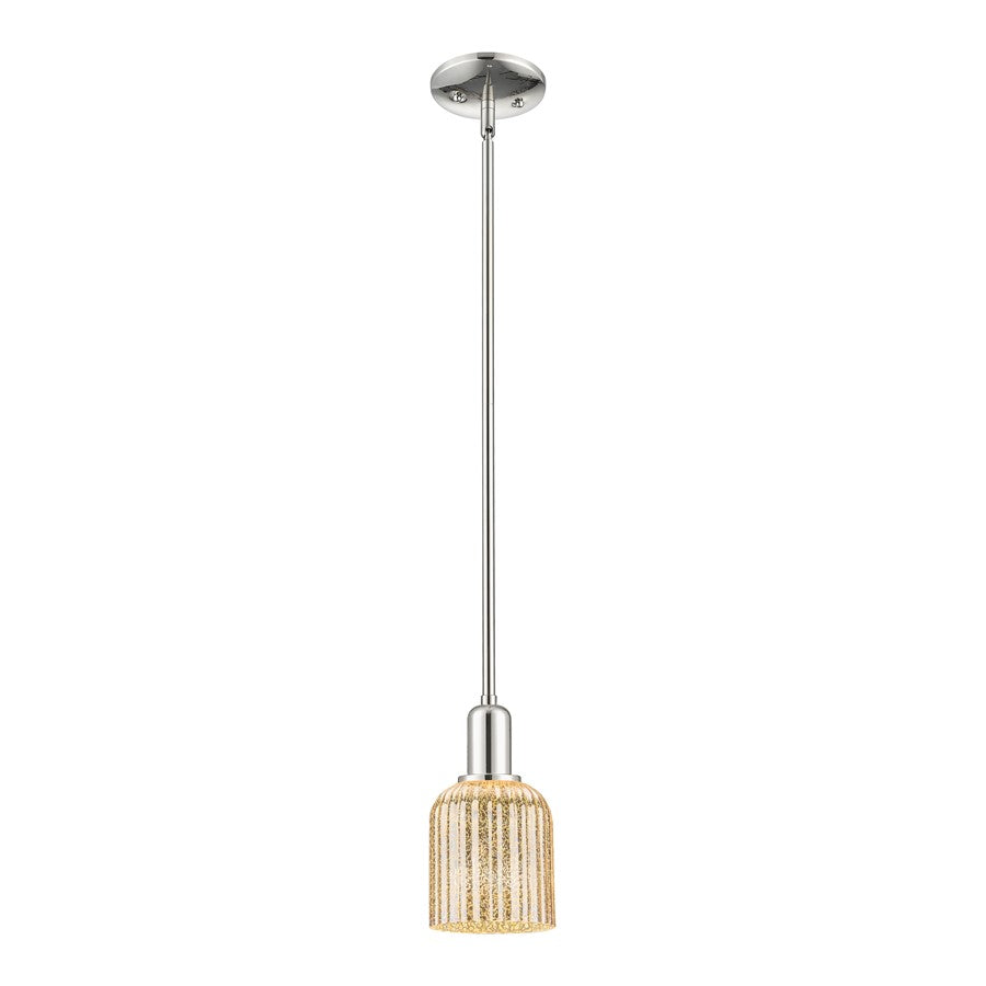 Innovations Bridal Veil 1Lt 5" Stem Mini Pendant, PN/MC - 716-1S-PN-G559-5ME