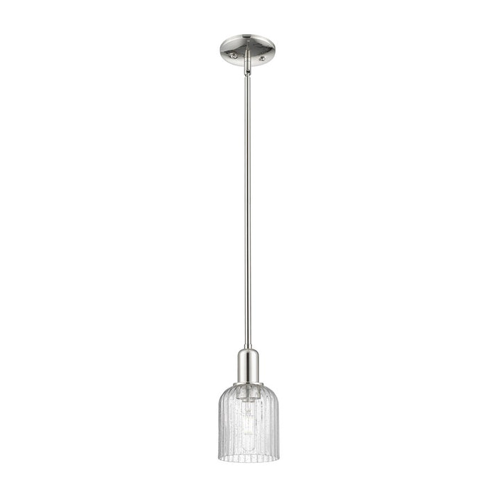 Innovations Bridal Veil 1Lt 5" Stem Mini Pendant, PN/Seed - 716-1S-PN-G559-5SDY