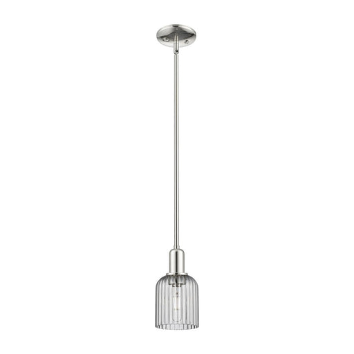 Innovations Bridal Veil 1Lt 5" Stem Mini Pendant, PN/Smoke - 716-1S-PN-G559-5SM