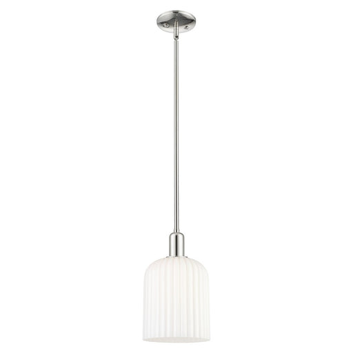 Innovations Bridal Veil 8" Stem Mini Pendant, PN/White - 716-1S-PN-G559-8GWH