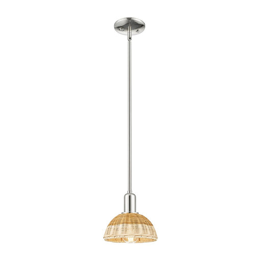 Innovations NB Dome 1Lt 8" Stem Mini Pendant/PN/NF - 716-1S-PN-NBD2-75-NAT