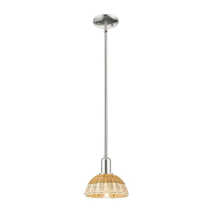 Innovations NB Dome 1Lt 8" Stem Mini Pendant/PN/NF - 716-1S-PN-NBD2-75-NAT