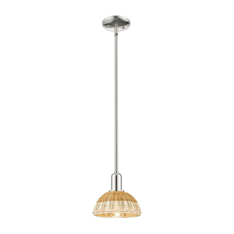 Innovations NB Dome 1Lt 8" Stem Mini Pendant/PN/NF - 716-1S-PN-NBD2-75-NAT