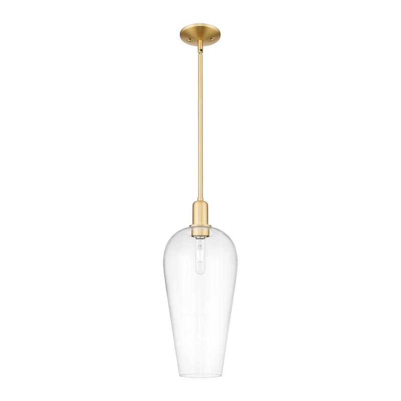 Innovations Chelsea 1Lt 8" Stem Mini Pendant, Gold/Clear - 716-1S-SG-G456-8CL
