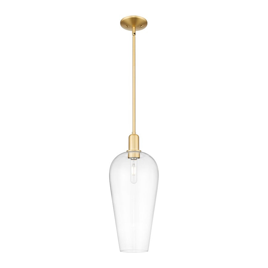 Innovations Chelsea 1Lt 8" Stem Mini Pendant, Gold/Clear - 716-1S-SG-G456-8CL