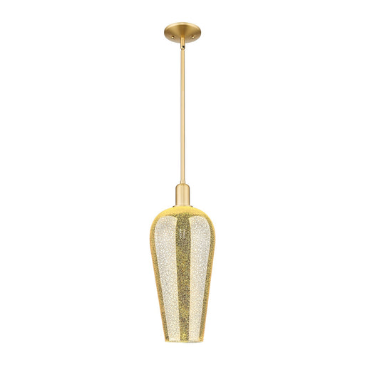 Innovations Chelsea 8in 1-Light Mini Pendant | Industrial Satin Gold Steel and Mercury Glass | Kitchen Island & Dining Room | 8 | Model 716-1S-SG-G456-8ME