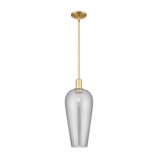 Innovations Chelsea 1Lt 8" Stem Mini Pendant, Gold/Smoke - 716-1S-SG-G456-8SM