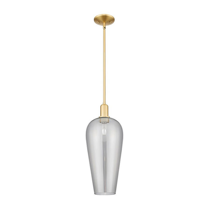 Innovations Chelsea 1Lt 8" Stem Mini Pendant, Gold/Smoke - 716-1S-SG-G456-8SM