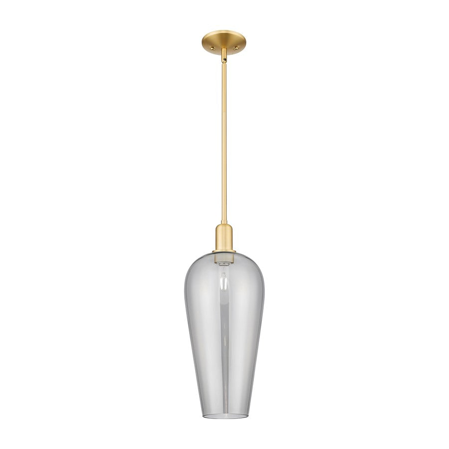 Innovations Chelsea 1Lt 8" Stem Mini Pendant, Gold/Smoke - 716-1S-SG-G456-8SM