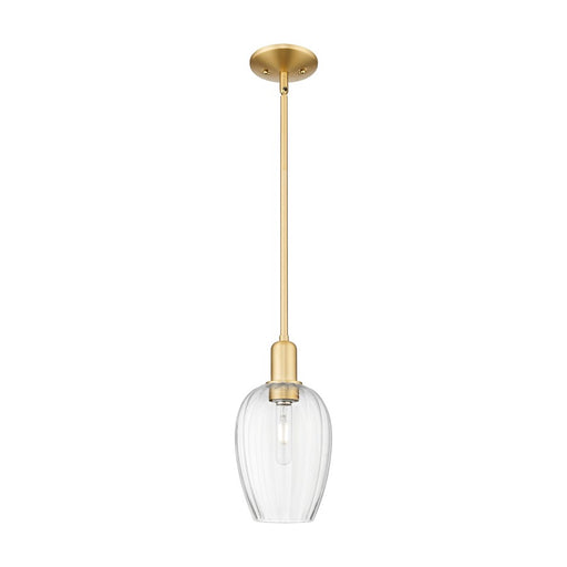 Innovations Preston 1Lt 6" Flute Stem Mini Pendant, GD/CL - 716-1S-SG-G457-6CL