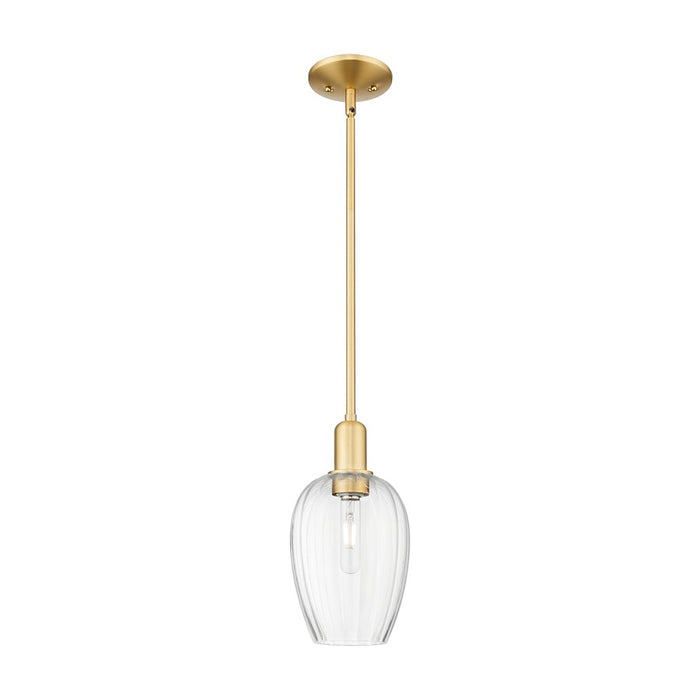 Innovations Preston 1Lt 6" Flute Stem Mini Pendant, GD/CL - 716-1S-SG-G457-6CL