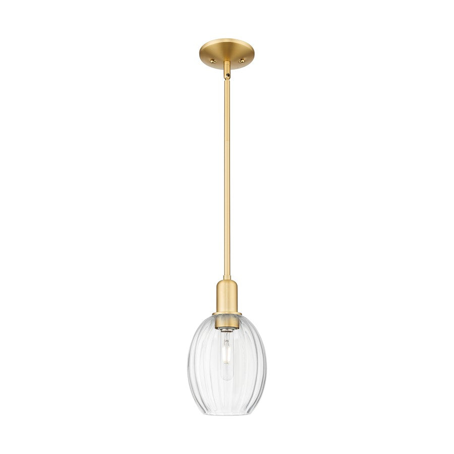 Innovations Preston 1Lt 6" Bell Stem Mini Pendant, GD/Clear - 716-1S-SG-G459-6CL