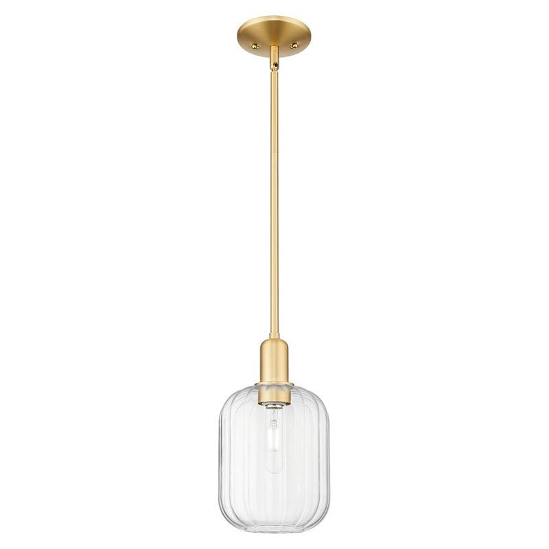 Innovations Preston 1Lt 7" Jar Stem Mini Pendant, GD/Clear - 716-1S-SG-G460-7CL