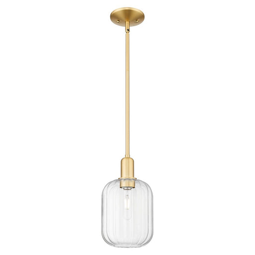 Innovations Preston 1Lt 7" Jar Stem Mini Pendant, GD/Clear - 716-1S-SG-G460-7CL