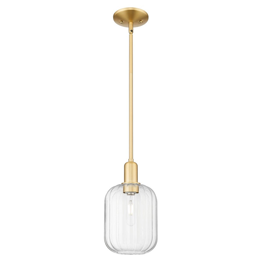 Innovations Preston 1Lt 7" Jar Stem Mini Pendant, GD/Clear - 716-1S-SG-G460-7CL
