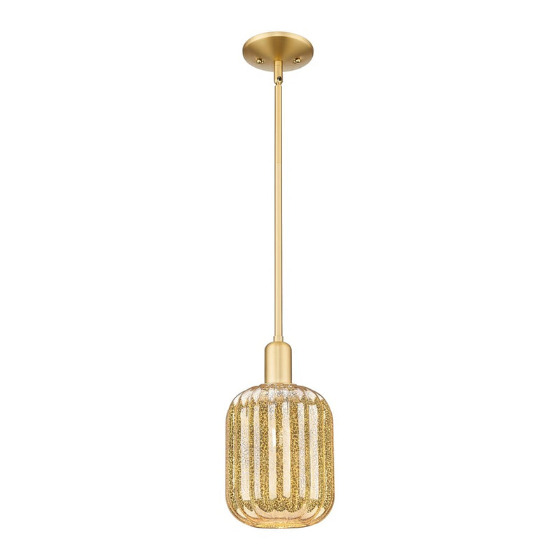 Innovations Preston 1Lt 7" Jar Stem Mini Pendant, GD/MC - 716-1S-SG-G460-7ME