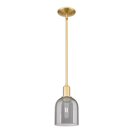 Innovations Bella 6in 1-Light Mini Pendant | Industrial Satin Gold Steel and Light Smoke Glass | Kitchen Island & Dining Room | Model 716-1S-SG-G558-6SM