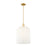 Innovations Bridal Veil 1Lt 12" Stem Mini Pendant, GD/GW - 716-1S-SG-G559-12GWH