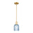 Innovations Bridal Veil 1Lt 5" Stem Mini Pendant, Gold/Blue - 716-1S-SG-G559-5BL
