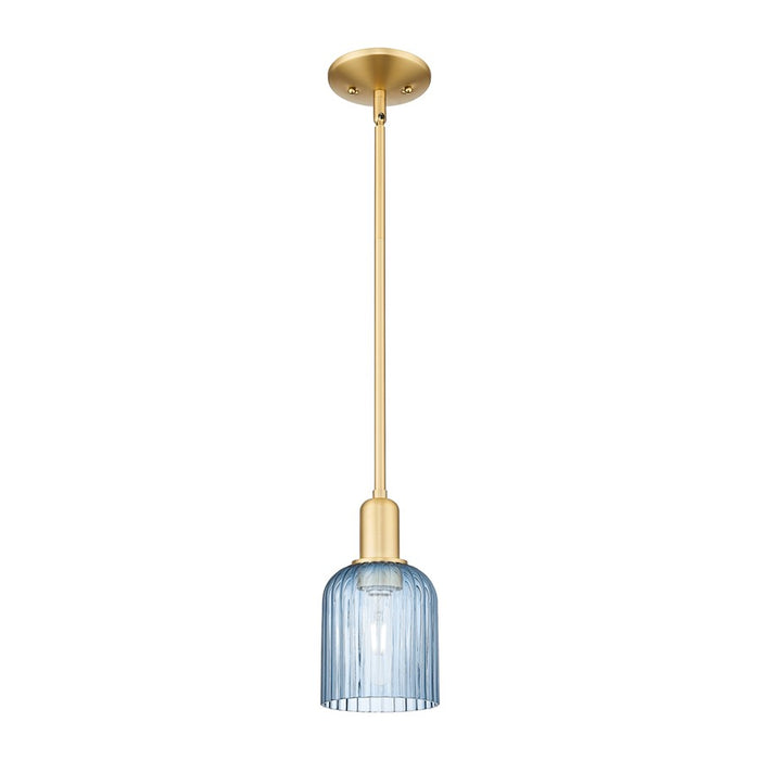 Innovations Bridal Veil 1Lt 5" Stem Mini Pendant, Gold/Blue - 716-1S-SG-G559-5BL