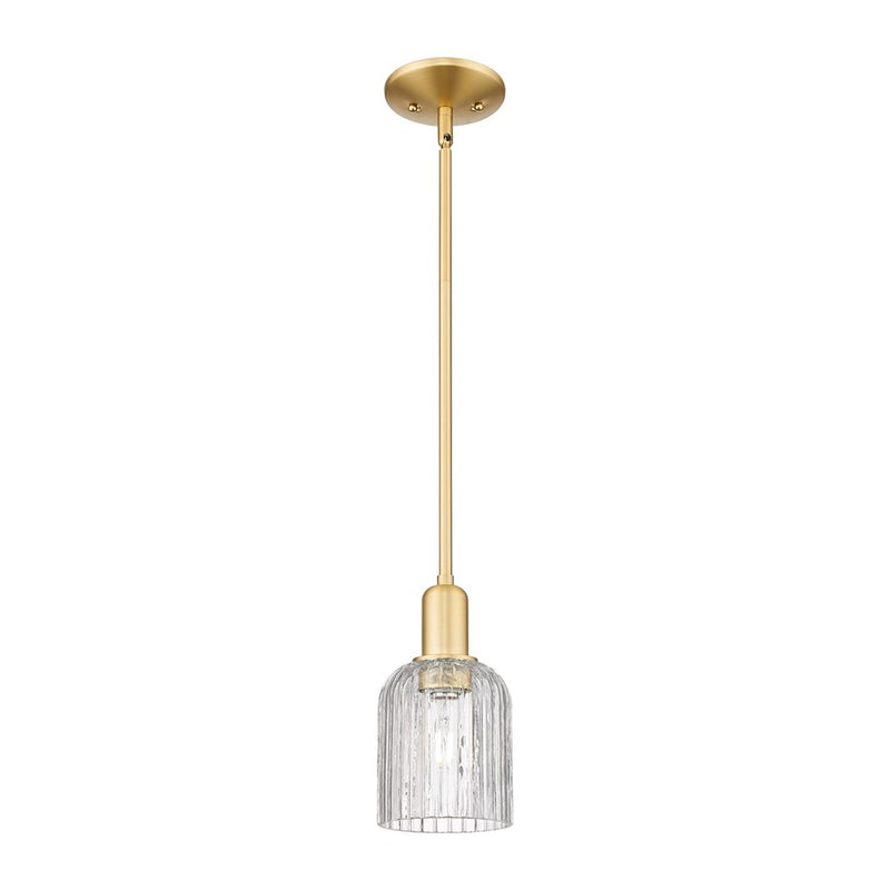 Innovations Bridal Veil 1Lt 5" Stem Mini Pendant, GD/Clear - 716-1S-SG-G559-5CL