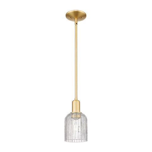 Innovations Bridal Veil 1Lt 5" Stem Mini Pendant, GD/Clear - 716-1S-SG-G559-5CL