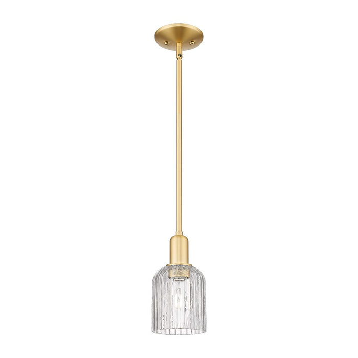 Innovations Bridal Veil 1Lt 5" Stem Mini Pendant, GD/Clear - 716-1S-SG-G559-5CL