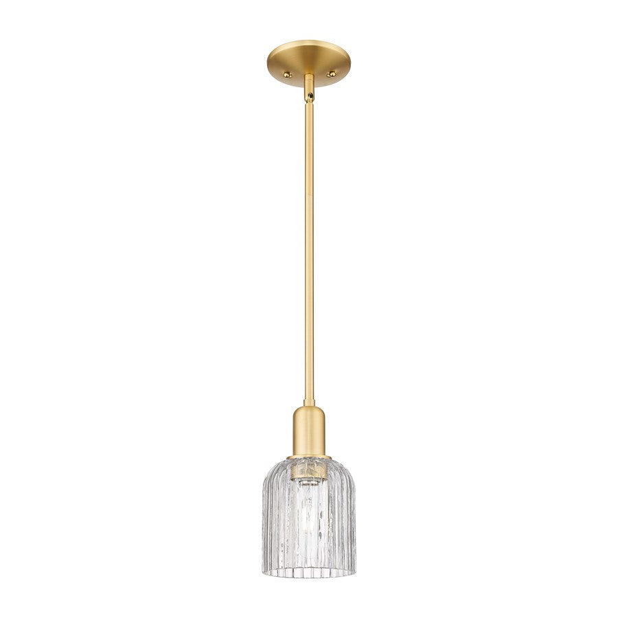 Innovations Bridal Veil 1Lt 5" Stem Mini Pendant, GD/Clear - 716-1S-SG-G559-5CL