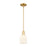 Innovations Bridal Veil 1Lt 5" Stem Mini Pendant, GD/GW - 716-1S-SG-G559-5GWH