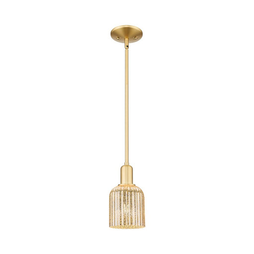 Innovations Bridal Veil 1Lt 5" Stem Mini Pendant, GD/MC - 716-1S-SG-G559-5ME
