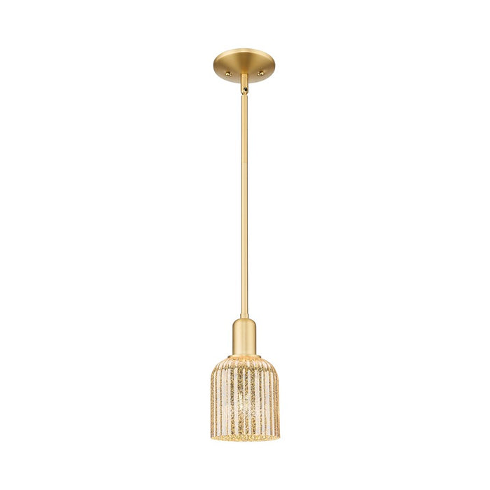 Innovations Bridal Veil 1Lt 5" Stem Mini Pendant, GD/MC - 716-1S-SG-G559-5ME