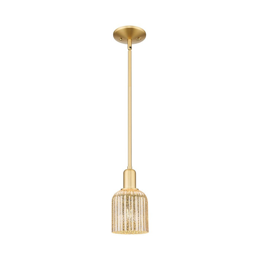 Innovations Bridal Veil 1Lt 5" Stem Mini Pendant, GD/MC - 716-1S-SG-G559-5ME