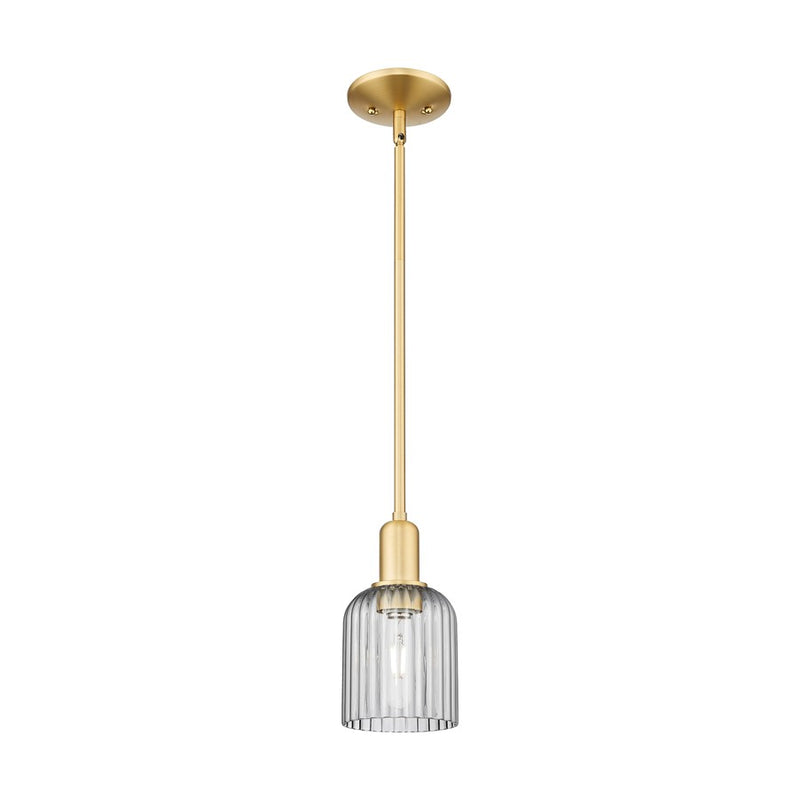 Innovations Bridal Veil 1Lt 5" Stem Mini Pendant, GD/SM - 716-1S-SG-G559-5SM